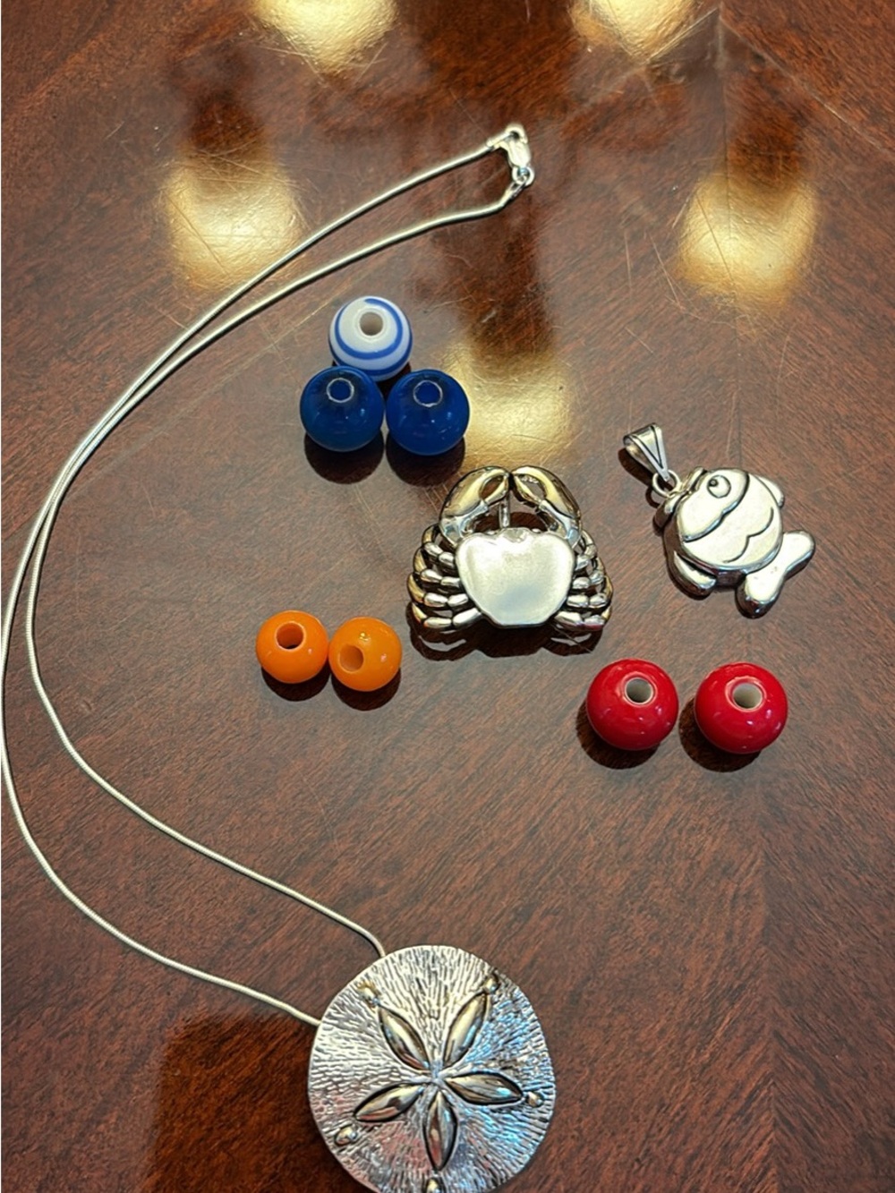 18” Silver Chain with Interchangeable Charms and Beads